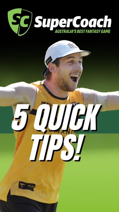 Welcome to SuperCoach AFL 2025: FIVE quick tips!