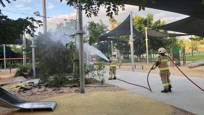 ‘Shameful act’: Police investigating playground fire