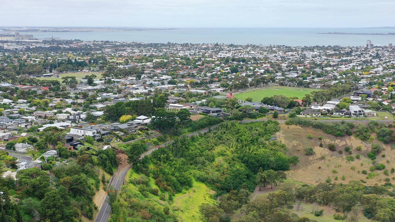 Deviation Road between Fyansford and Geelong West/Newtown. Deviation Rd is still closed while a landslip is cleaned up and stabalised. Picture: Alan Barber