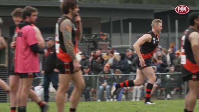 Nathan Buckley injured in footy return at the Carlton Draft