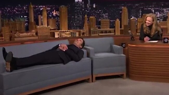 In shock ... Jimmy Fallon had no idea Nicole Kidman was into him. Picture: The Tonight Show