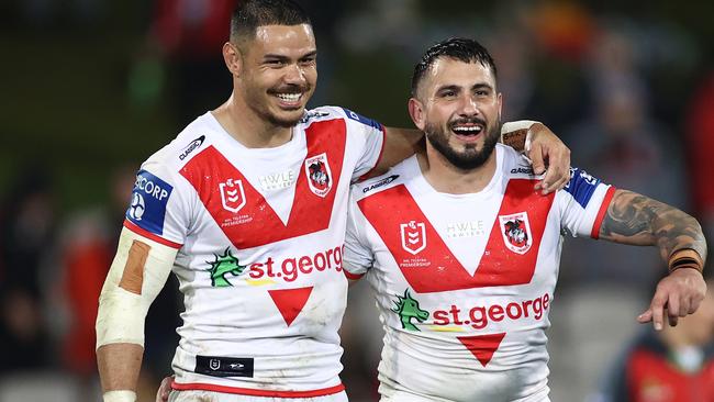 St George Illawarra star Jack Bird has no desire to remain in the back row even though his coach described Thursday’s baptism of fire against the Broncos as “brilliant”. Photo: Cameron Spencer/Getty Images.