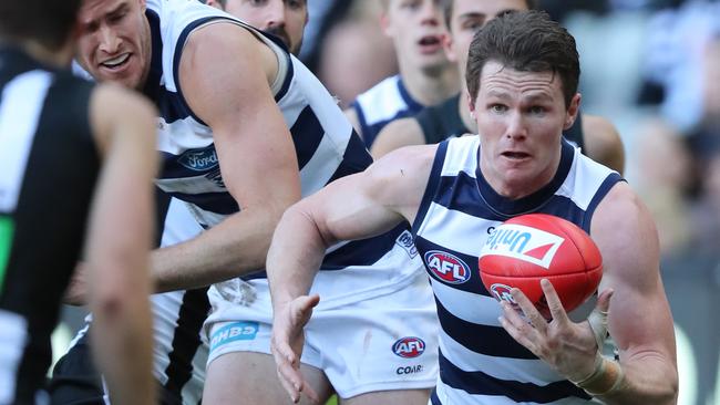 Patrick Dangerfield was OK against the Pies. Picture: Alex Coppel.