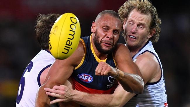 Departing Crow Cameron Ellis-Yolmen took a parting shot at the club this week over the Gold Coast camp. Picture: AAP Image/David Mariuz