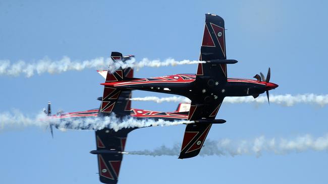 RAAF Roulettes at day three of the Pacific Airshow, 20 August 2023. Picture: Richard Gosling