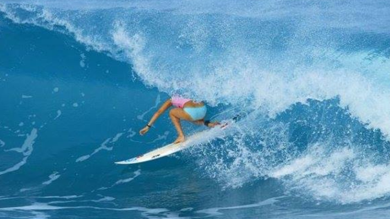 Carmen Greentree travelled the world surfing in competitions.