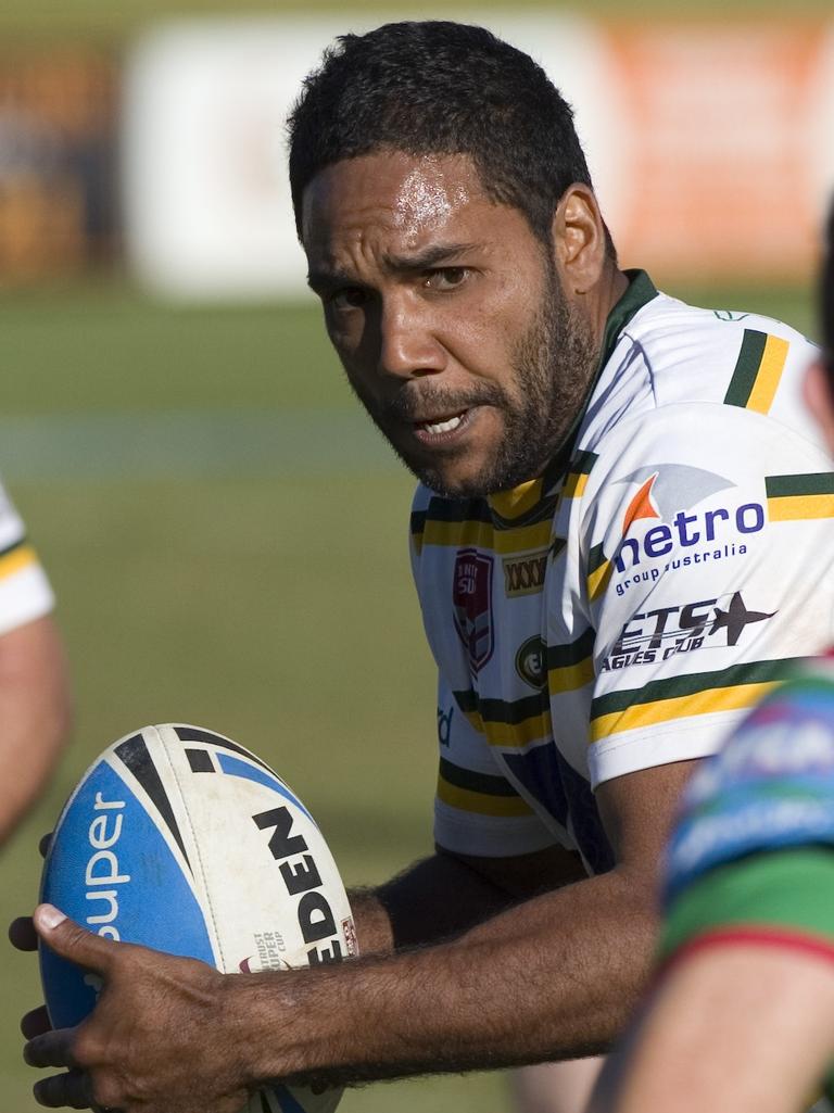 Donald Malone sets up a try for the Jets, Ipswich Jets v Wynnum-Manly, Intrust Super Cup rugby league at Clive Berghofer Stadium, Sunday, August 04, 2013. Photo Kevin Farmer / The Chronicle