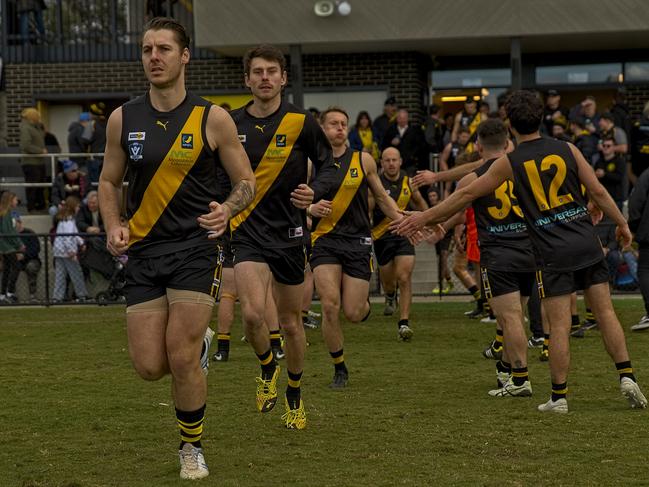 Seaford players take to the ground at RF Miles Reserve.