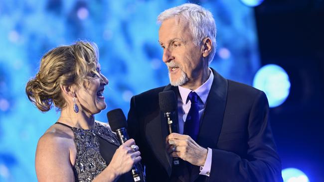 Kate Winslet and James Cameron at the world premiere of Avatar: The Way of Water in London last week. Picture: Gareth Cattermole/Getty Images for Disney