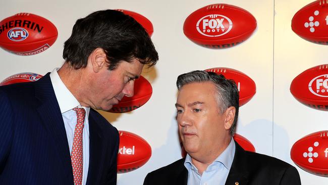 2018 Fox Sports launch. Gillon McLachlan, Eddie McGuire. Picture: Mark Stewart