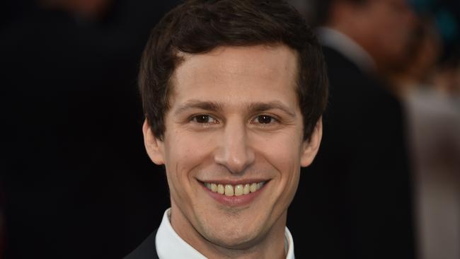 Andy Samberg poses on the red carpet for the 87th Oscars on February 22, 2015 in Hollywood, California. AFP PHOTO / MLADEN ANTONOV