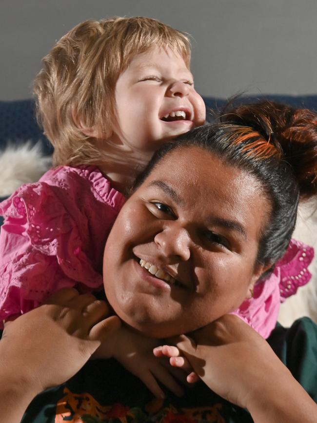 Valentina and her mum Carly. Picture: Keryn Stevens