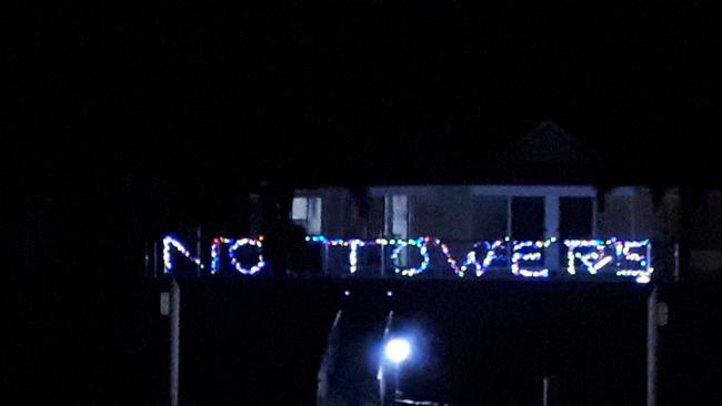 Members of the Newport Action Group are putting their Christmas lights up early to protect the Newport Marina Development.