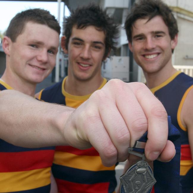 Adelaide Crows Rising Star nominees from 2009: Patrick Dangerfield, Taylor Walker and Andy Otten.