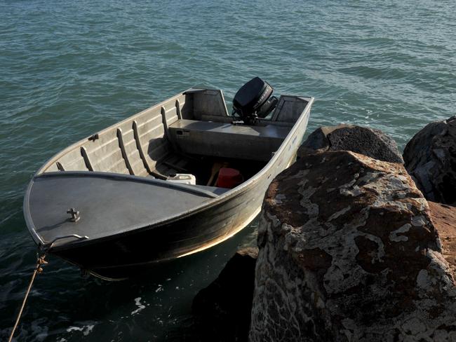 Broken Bay Water Police spotted the tinny, similar to the one above, at 9.30pm on a Friday night. Picture: Brad Fleet