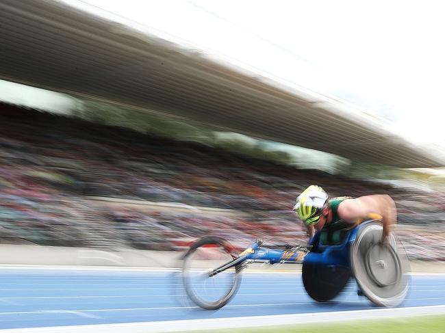 Matthew Brumby of Australia competes in the Men's 1500m IT4 Final. Picture: Mark Metcalfe/Getty Images for The Invictus Games Foundation