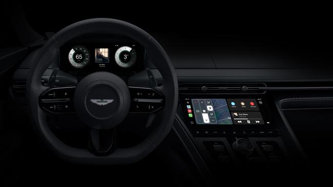 Aston Martin's 'bespoke' infotainment screen that it's developed with Apple.