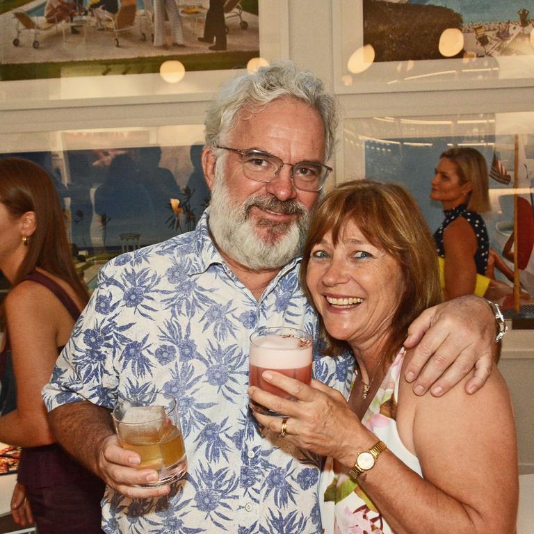 Bill and Joanne Adler at the opening of FINEPRINTCO Luxury Art Bar at The Brickworks, Southport. Picture: Regina King