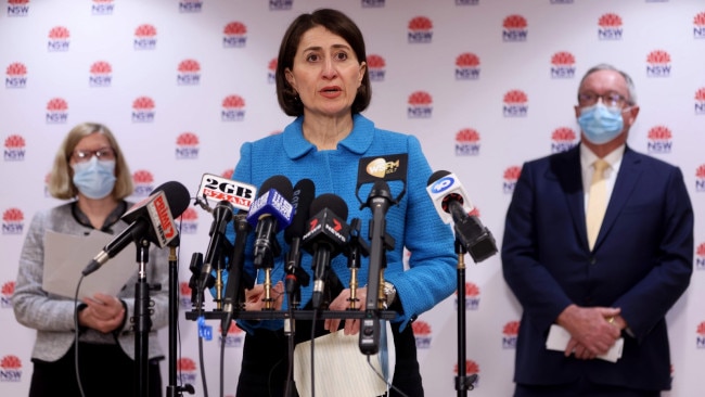 Premier Gladys Berejiklian will no longer hold daily COVID-19 press conferences - with figures to be provided via videolink by NSW Health. Picture: NCA