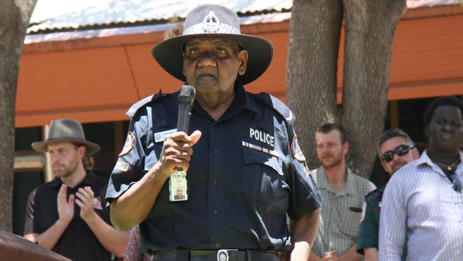 Northern Territory Aboriginal community Police Officer Phillip Adams in December 2024. Picture: Gera Kazakov