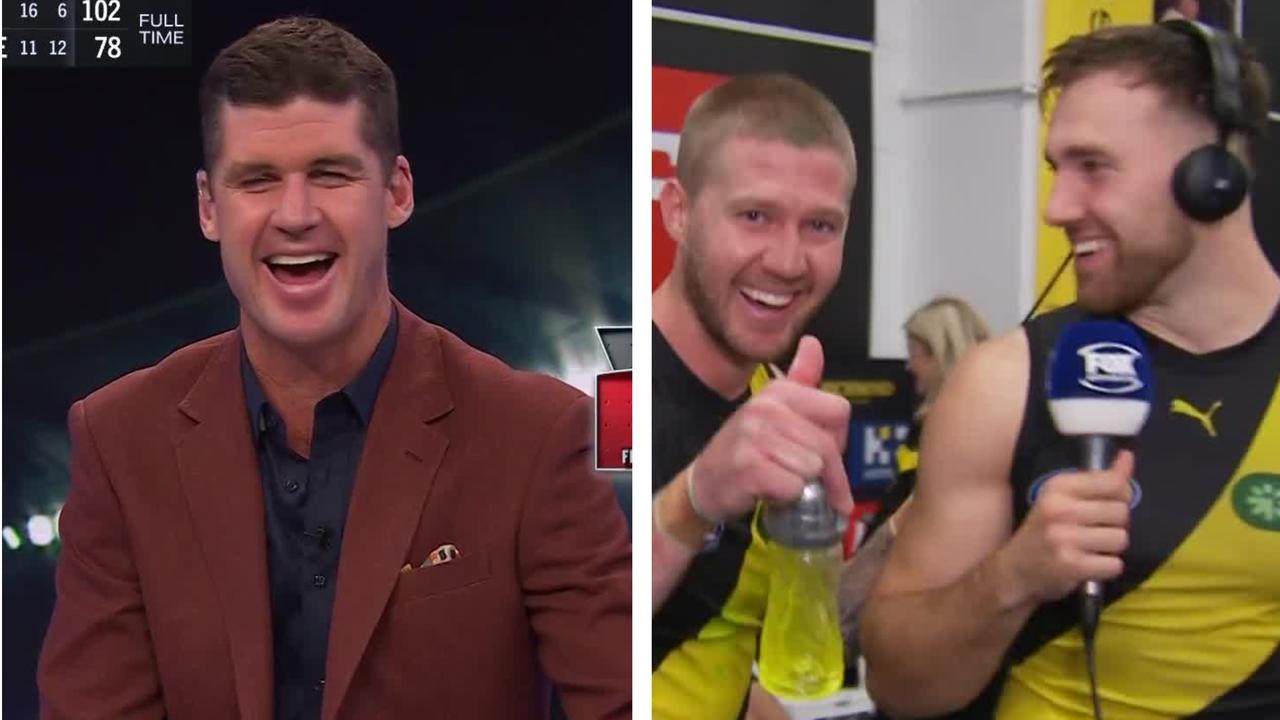 The Fox Footy panel were loving Balta's post-match interview.