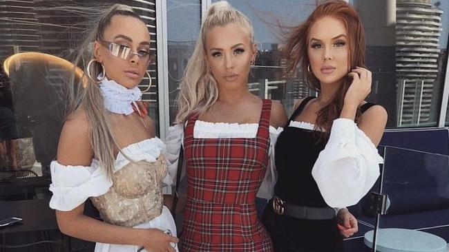 Influencers Em Davies, Tammy Hembrow and Lily Brown wear outfits by Jagger and Stone. Picture: Instagram