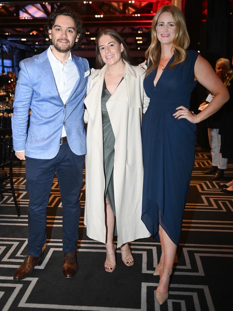 Clubs NSW Perfect Plate 2022 Awards Harry Coates, Lily Brown, Ally Stirling Picture: Jeremy Piper