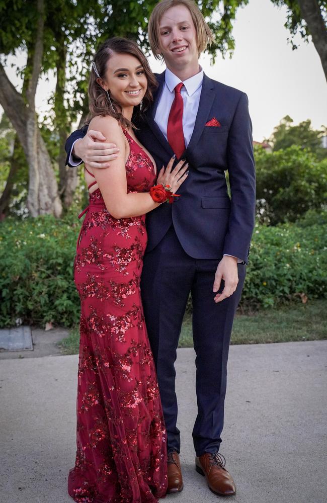 Madeline Craig and Kai Sanim at the Mackay North State High School formal at Windmill Function Centre, November 19, 2021. Picture: Heidi Petith