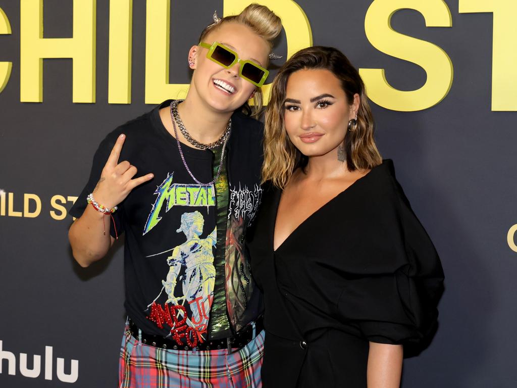 JoJo Siwa and Demi Lovato attend the Los Angeles premiere of Hulu's 'Child Star'. Picture: Kevin Winter/Getty Images