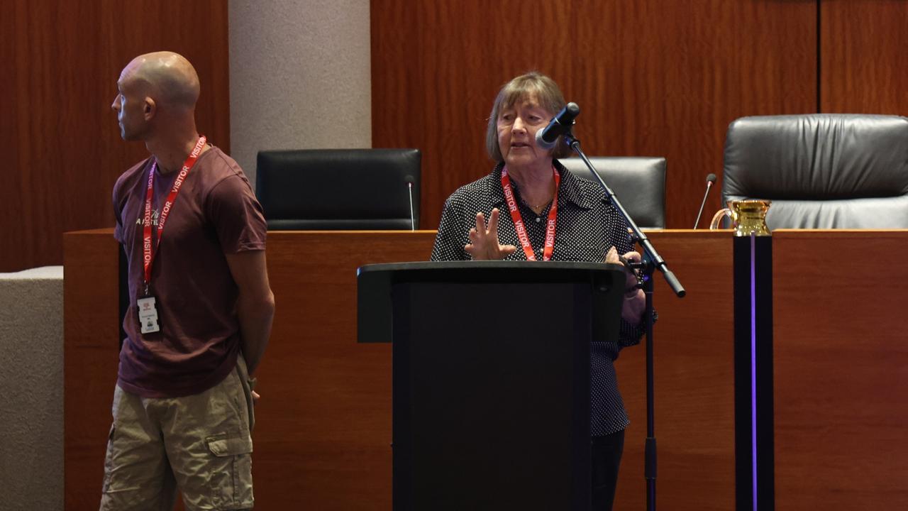 Anti-fluoride advocate Annette Sheppard presents her case during a deputation to Cairns Regional Council councillors during an ordinary meeting on November 20.