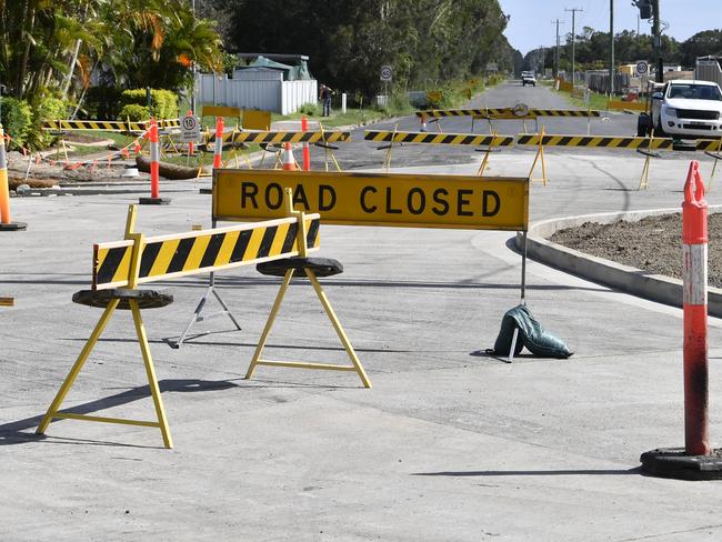 Carrs Drive roundabout work in Yamba - which will close the intersection over New Years