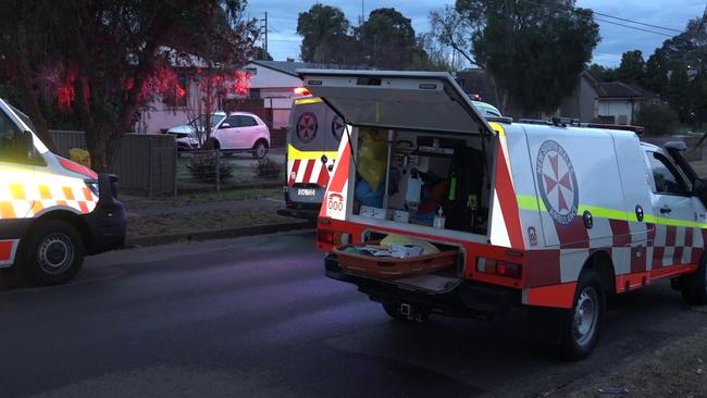 Emergency services were called to the home on Helena Ave at Emerton at about 3pm on Monday. Picture: TNV