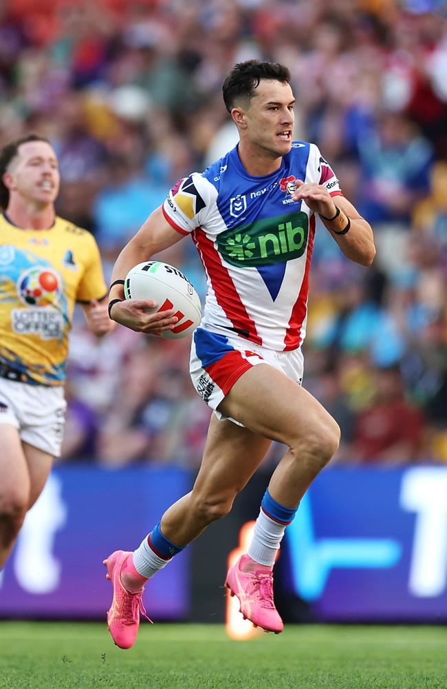 David Armstrong breaks away to score a try.(Photo by Hannah Peters/Getty Images)