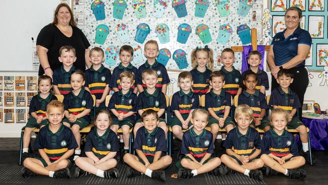 St Joseph's Primary School Prep Teacher: Mrs Gruber, Teacher Assistant: Mrs Franettorich Back Row: Andrew Lawson, Jack Green, Lucas Budd, Harvey Kennedy, Penny Brammer, Davin Hladky, Taze Gallivan Middle Row: Annika Statton, Mary Somerset, Chase Kachel, Arthur Kennedy, Rhys Dennis, Gaige Gunning, Nalani Weazel, Lucas Corrigan Front Row: Vinn Mayer, Mila Ruane, Charlie Stanley, Elisabeth Richards, Flynn Clark, Mackenzie Cox Picture: Michaela Harlow