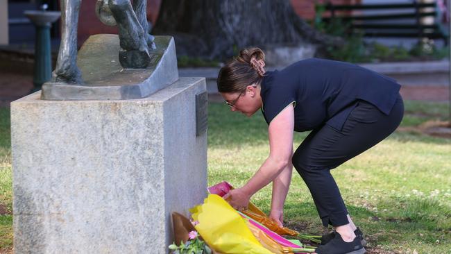 People have flocked to the crash site to pay their respects. Picture: NCA NewsWire / Brendan Beckett