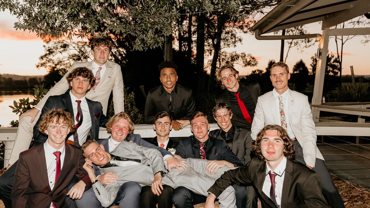 Glasshouse Christian College students Declan Martin, Brayden Bell, Mitchell Hart, Dylan Foale, Joshua Swanson, Patrick Mackie, Jaff Kamara, Jacob Barbeler, Blair Foale, Jacob Broderick, Ethan Palmer and Year 12 Co-ordinator, Mr Jared Bullock. Picture: Jordan Bull