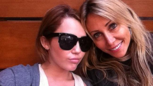 Miley Cyrus and mum her mom Tish.