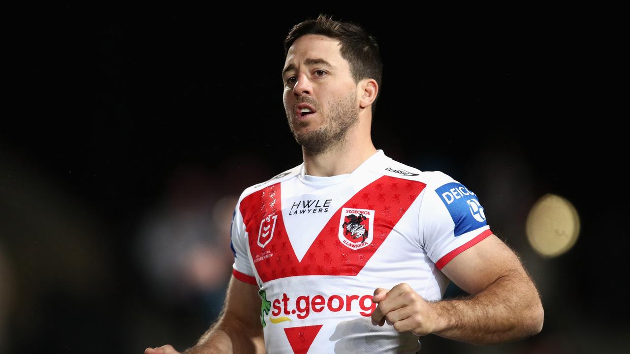 SYDNEY, AUSTRALIA - JULY 22: Ben Hunt of the Dragons warms up during the round 19 NRL match between the St George Illawarra Dragons and the Manly Warringah Sea Eagles at Netstrata Jubilee Stadium, on July 22, 2022, in Sydney, Australia. (Photo by Jason McCawley/Getty Images)