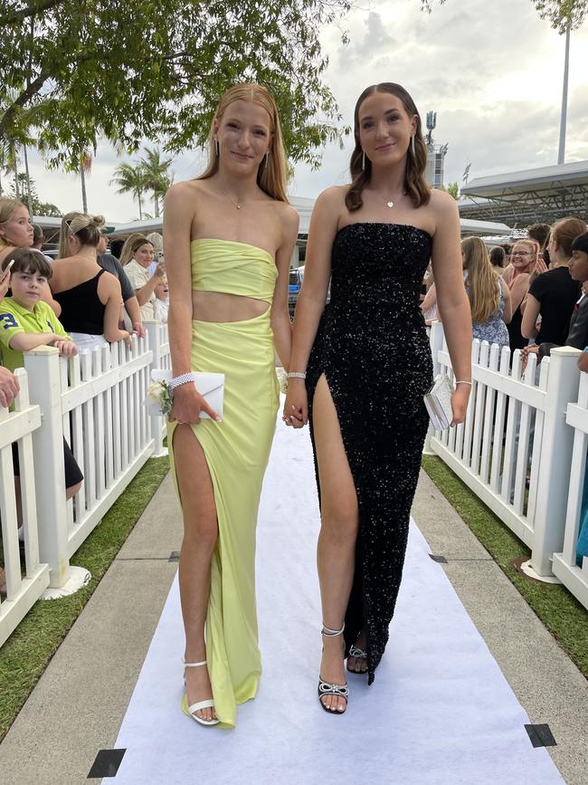 Emily Burridge and Georgia Limberg at the 2023 Unity College formal.