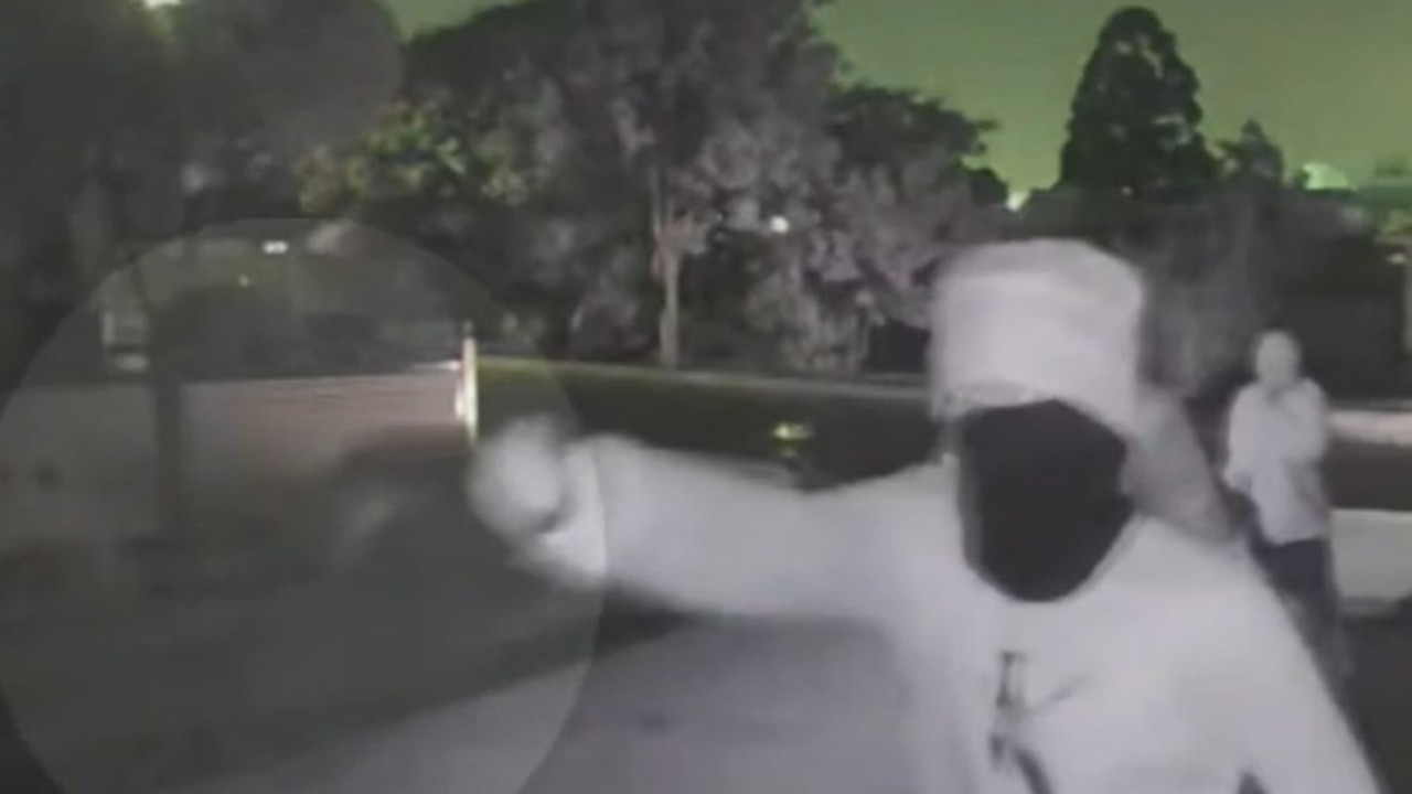 Horror moment armed teens terrorise home