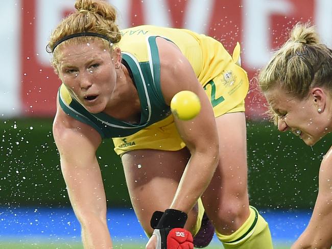 Nanscawen represented Australia in hockey. Picture: AAP Image/Dan Himbrechts