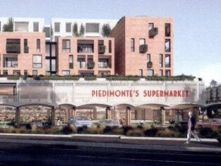 An artists impression of the proposed Piedimonte's Supermarket development at Fitzroy North. Supplied.