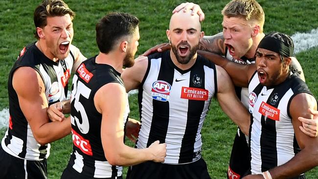 Steele Sidebottom’s goal was enough for Collingwood. Picture: Josh Chadwick/AFL Photos