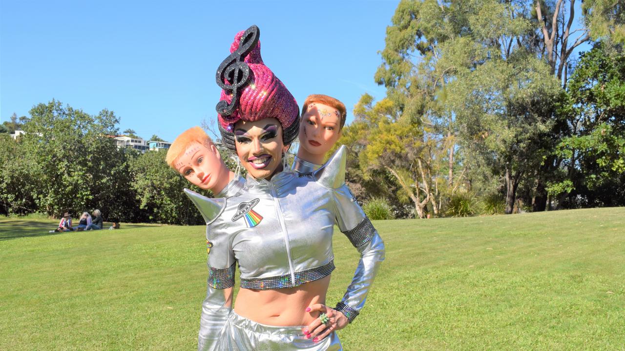 DJ Dolly Llama at Rainbow on the Reef's pride festival fair day in Gladstone on June 11, 2022. Picture: Aden Stokes