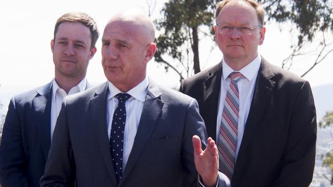 Premier Peter Gutwein with Planning Minister Roger Jaensch. Picture: DAVID KILLICK