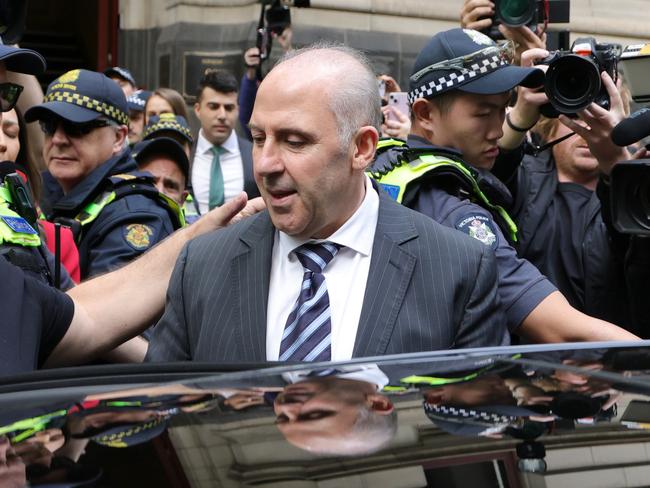 Tony Mokbel leaves the Court of Appeal in Melbourne after being granted bail. Picture: David Crosling