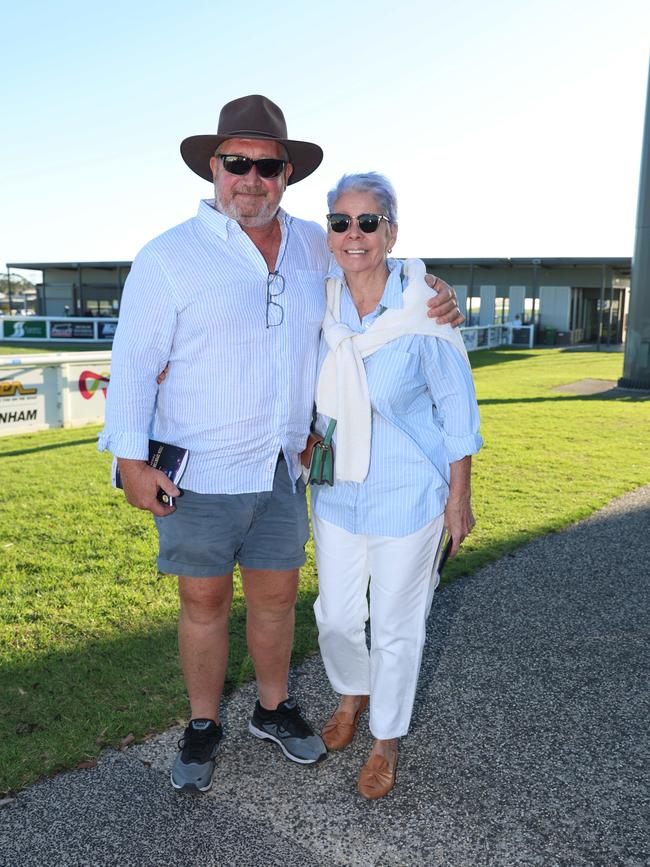 MELBOURNE, AUSTRALIA - MARCH 15 2024 John Persoons and Kaye Persoons attend the 2024 Pakenham Cup Picture: Brendan Beckett