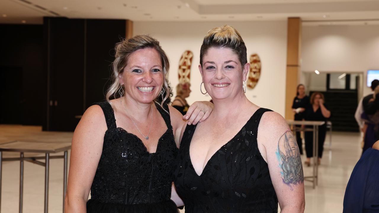 Nathalie Villani-Raben and Rachel Roberts at the Cairns Chamber of Commerce Business Excellence Awards gala dinner, held at the Cairns Convention Centre. Picture: Brendan Radke