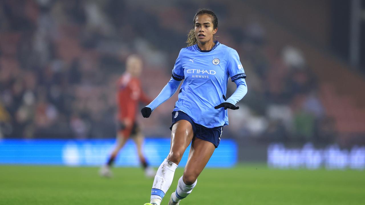 Mary Fowler is having a stellar season for Manchester City. (Photo by Jess Hornby/Getty Images)