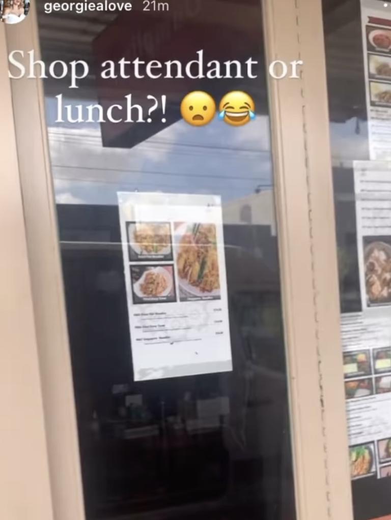 The restaurant served Asian food and people accused Ms Love of “casual racism”. Picture: Instagram.